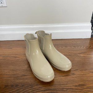 Women's Size 9 Hunter Rain Boots Eggshell White